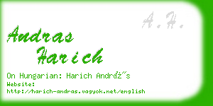 andras harich business card